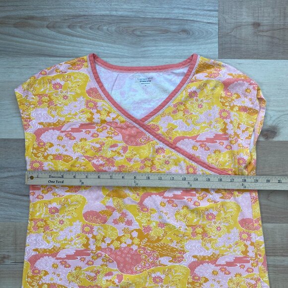 Garnet Hill Women's Asian Wrap Organic Cotton Nightgown Size Medium - Picture 3 of 6